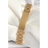 316L Çelik Gold Renk Zincir Künye Model Erkek Bileklik