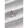 316L Çelik Gümüş Renk Zirkon Taşlı Tragus Piercing