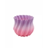 3D Kıvrımlı Pembe Lila Vazo Modern Dekoratif Şık Ev Aksesuarı
