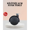 4 cm Çap Kilitsiz Tekerlek Ayağı Tekli Hafif Mobilyalar İçin