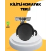4 cm Kilitli Mobilya Tekerleği Tekli Sessiz ve Dayanıklı