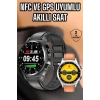 Akıllı Saat Titreşimli Pusula Nabız ve Tansiyon Ölçer NFC Uyumlu