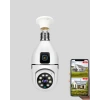 Ampul Tipi WiFi Kamera 2MP Lensli Full HD Görüntü ve Akıllı Hareket Algılama