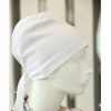 Bağlamalı Tesettür Bone - Bağlamalı Bandana Beyaz 5 Adet