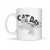 Cat Day Kedi Desenli Porselen Kupa MODEL 67 – Sevimli Kedi Figürlü, Günlük Kullanıma Uygun, Kahve & Çay Kupası