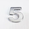 Cemax 5 Rakamı 3,75 cm Krom Yapışkanlı