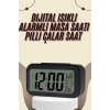Dijital Masa Saati Termometreli Takvim Çalar Saat Led Ekran Pilli