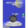 Dolap ve Raflar İçin 4 cm Kilitli Tekerlek Tekli