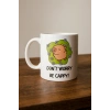 Don’t Worry Be Cappy Tasarım Kupa Model 231 Sevimli Kapibara Baskılı Seramik Kahve Kupası