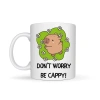 Don’t Worry Be Cappy Tasarım Kupa Model 231 Sevimli Kapibara Baskılı Seramik Kahve Kupası