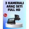 Full HD 1080P 3 Kameralı Araç DVR – Gece Görüşlü ve G-Sensörlü Güvenlik Çözümü