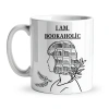 I Am Bookaholic Yazılı Kitap Temalı Kupa Model 213 Baskılı Seramik Kahve Kupası