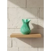 Kalpli Turkuaz Dekoratif Vazo 24 cm Modern Şık Tasarım