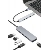 Macbook Pro/air Uyumlu USB Type-C 8 In 1 Hub Dönüştürücü Çevirici Çoklayıcı USB Hdmı Micro Sd 8 Girişli