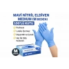 Mavi Nitril Eldiven Medium M Beden Pudrasız 100’lü 1 Kutu Tek Kullanımlık Muayene Eldiveni Lateksiz Koruyucu Eldiven