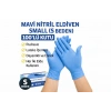 Mavi Nitril Eldiven Small S Beden Pudrasız 100’lü 1 Kutu Tek Kullanımlık Muayene Eldiveni Lateksiz Koruyucu Eldiven