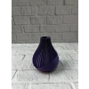 Mor Çizgili Dekoratif Vazo 11 cm Modern Tasarım Aksesuar