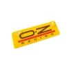 O.Z Racing Sarı Dekor Plaka Vantuzlu Cam Süsü 22x7.5cm
