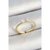 Pirinç Fiyonk Figürlü Zirkon Taşlı Gold Renk Ayarlanabilir Kadın Yüzük