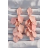 Pirinç Pudra Renk Sallantılı Yaprak Model Küpe