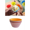 Silikon Muffin Kalıbı - Sürekli Kullanım Muffin Kek Kalıbı 6 ADET