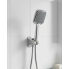 Siyah Duş Seti El Duşu Başlığı Spiral Hortum ve Duvar Askısı Banyo Duş Seti