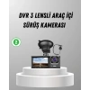 Üç Kameralı Araç DVR Full HD Gece Görüşlü ve 2 inç IPS Ekranlı