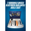 Unısex Yuvarlak Ekranlı 7 Kordonlu Akıllı Saat GPS Destekli Çoklu Kordon Seçeneği