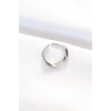 Yassı Silver Renk Ayarlanabilir Yüzük