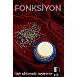 100lü Süngerli Yuvarlak Kutulu Dikiş İğnesi – Pratik Saklama ve Kolay Kullanım