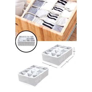 12 Bölmeli Pratik Bölmeli Çekmece Düzenleyici Organizer(İç Çamaşırı Kravat Çorap Düzenleyici)