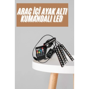 12Lİ Şerit Led Işık RGB Sese ve Müziğe Duyarlı Araç İçi Ayak Altı