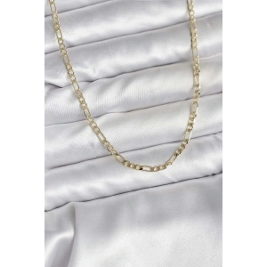 14K Gold Renk Kaplama Kuşgözü Zincir Model Pirinç CM Kadın Kolye