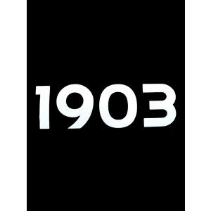 1903 Yazılı Oto Sticker Beyaz 20x7cm
