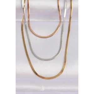 316L Çelik 3 Renkli İtalyan Zincir Çoklu Kolye
