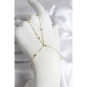 316L Çelik Gold Renk Topçuk Zincir Model Kadın Şahmeran