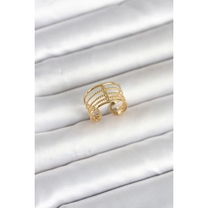 316L Çelik Gold Renk Vintage Model Kadın Yüzük