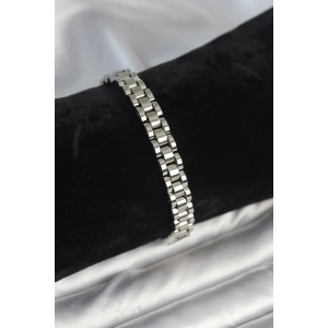 316L Çelik Gümüş Renk 7 mm Kalınlık Erkek Bileklik