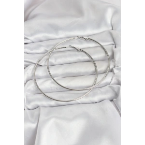 316L Çelik Gümüş Renk 75 mm Halka Küpe