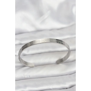 316L Çelik Gümüş Renk Ayetel Kürsi Yazılı Bileklik