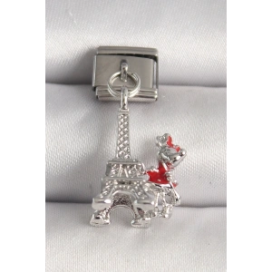 316L Çelik Gümüş Renk Eyfel Kulesi Modeli Nomination Charm