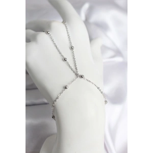 316L Çelik Gümüş Renk Topçuk Zincir Model Kadın Şahmeran