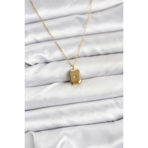 316L Çelik Zincir Gold Renk Minimal Kutup Yıldızı Model Kadın Kolye
