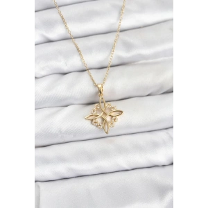 316L Çelik Zincir Gold Renk Sonsuzluk Model Zirkon Taşlı Kadın Kolye