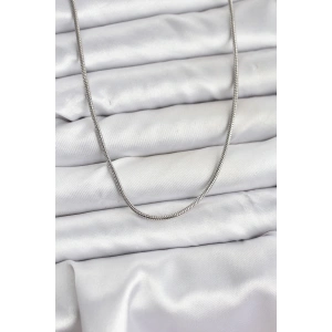 316L Çelik Zincir Gümüş Renk 60 cm Yılan Zincir Kadın Kolye
