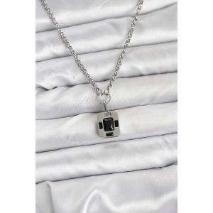 316L Çelik Zincir Gümüş Renk Vintage Model Kadın Kolye