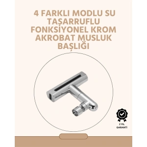 360° Dönüşlü Su Akışı Başlığı | 4ü 1 Arada Kullanım