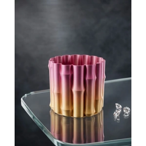 3D Dekoratif Mor Sarı Vazo Modern Tasarım Estetik Ev Aksesuarı