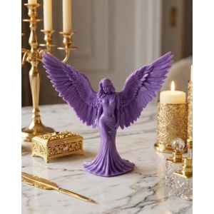 3D Lila Melek İnsan Biblo Estetik Dekoratif Obje
