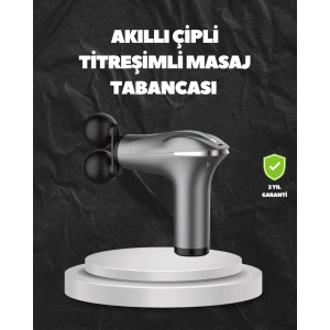4 Başlıklı Şarjlı Masaj Tabancası Bel Sırt Boyun Bacak Kas Rahatlatıcı